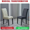thumbnail image 5 of Stretch Dining Chair Covers, 4 Removable and Washable Kitchen Chair Covers, Universal Dining Chair Covers Seat Protectors for Standard Back Chairs (Dark Grey), 5 of 5