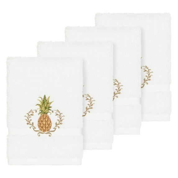 Linum Home Textiles Welcome Turkish Cotton Embellished Washcloth