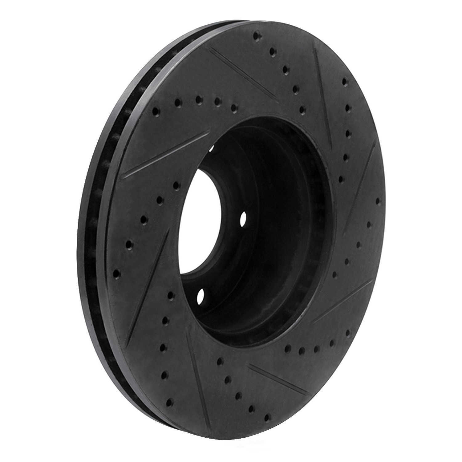 Dynamic Friction Company 633-63135L DFC Brake Rotor - Drilled And Slotted - Black