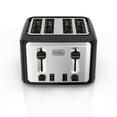 thumbnail image 3 of Black+Decker 4-Slice Toaster, Stainless Steel/Black, TR7847-1BDC, 3 of 6