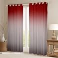 thumbnail image 2 of Homewish Modern Minimalism Desgin Curtains Pack of 2 (42x84 Each),Gradient Style Curtains Blackout,Red Gray Bedroom Curtains For Girls Kids,Breathable Home Decor, 2 of 6