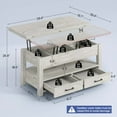 thumbnail image 4 of Greenstell Lift Top Coffee Table with Storage, Multi-Function Dining Table, 41"Wide, Gray, 4 of 7