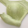 thumbnail image 6 of Womens Front Closure Bra Breathable Comfort No Underwire Bra for Seniors Wireless Plus SIze Snap Daily Bras (38/85BC, Green), 6 of 6