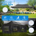 thumbnail image 3 of COBIZI 13x26 Pop Up Canopy Tent Heavy Duty with Sidewalls Commercial Outdoor Gazebo for Party Wedding All Weather Waterproof UV 50 Plus Roller Bag Included Leg Upgraded Black, 3 of 6