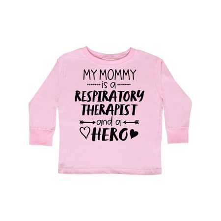 

Inktastic My Mommy is a Respiratory Therapist and a Hero Gift Toddler Boy or Toddler Girl Long Sleeve T-Shirt