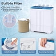 thumbnail image 4 of Pemberly Row Compact Mini Portable Twin Tub Washing Machine 20 Lbs in Blue, 4 of 8