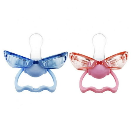 

2Pcs Ultra-Light Silicone Pacifier Symmetrical One-Piece Design BPA-Free Silicone Binkies 0-6m
