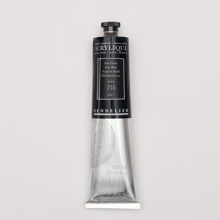 UPC: 3046450069133 | Sennelier Extra-Fine Artist Acryliques – Ivory Black 200 ml tube