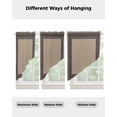 thumbnail image 4 of Black Brown Greek Key Swag Valances for Windows, Geometric Greece Ancient Farmhouse Geo Rod Pocket Sheer Valances for Windows, Swag Toppers Light Filtering for Kitchen Living Room 2 Panels 36''x63'', 4 of 6