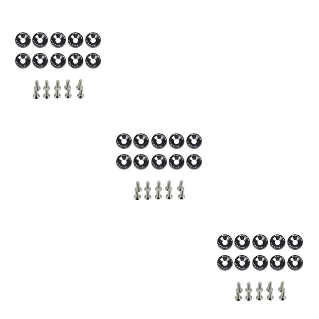 Kenally Juego de arandelas de tornillos para coche de 10 piezas, juego surtido de arandela decorativa para pernos de vehículo, piezas de Type1 NO1