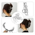 thumbnail image 6 of 1pc Metal Hair Claws Hair Clips Hair Barrettes for Women Silver Tone 4.29''x2.32''x1.02'', 6 of 7