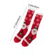 thumbnail image 3 of Calcetines navideños de polar hasta la rodilla para mujer | Forro polar coral extra grueso y cálido | Medias festivas con estampados de Papá Noel, muñeco de nieve y reno | Medias de invierno, 3 of 5