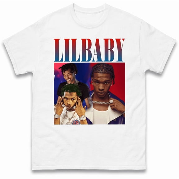 LilBaby T-Shirt,White Color,Size L