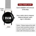 thumbnail image 4 of Correa de reloj de malla de acero inoxidable Uxcell de 14 mm, correa de reloj metálica de liberación rápida ajustable con hebilla magnética para hombres y mujeres, tono plateado, 4 of 7