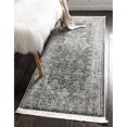 thumbnail image 1 of Unique Loom 3140231 2 Pi 7 Po x 10 Pi la Cabane Baracoa Runner Rug&44; Gris Foncé, 1 of 2
