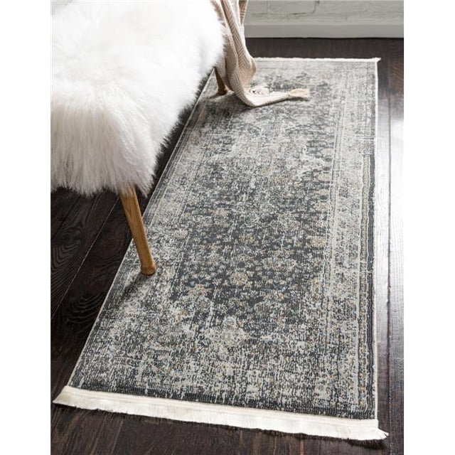 Unique Loom 3140231 2 Pi 7 Po x 10 Pi la Cabane Baracoa Runner Rug&44; Gris Foncé