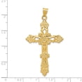 thumbnail image 3 of 14k Yellow Gold Hollow Polished Cross Charm Pendant, 3 of 7