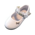 thumbnail image 2 of Toddler Sandals on Clearance Toddler Kids Baby Girls Shoes Crystal Princess Shoes Solid Casual Shoes,White Sandals For Kids Size 11, 2 of 7
