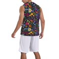 thumbnail image 2 of Naloa Flowers And Birds Basketball Jersey Reversible Men's Mesh Athletic Sports Shirts Training Practice S-4XLXX-Large, 2 of 6