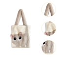 thumbnail image 6 of Segolike Fluffy Tote Bag, Fluffy Shoulder Bag, Wallet, Lightweight, Stylish, Underarm Bag Beige Apricot, 6 of 8