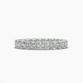 thumbnail image 4 of Emerald Cut Moissanite 18k Shared Prong Eternity Ring, 4 of 7