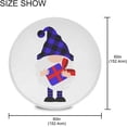 thumbnail image 2 of SKYSONIC Blue Buffalo Plaids Gnome Round Tablecloth 60inch Indoor Wrinkle Free, Valentine Gift Circular Lace Table Cover Washable for Kitchen Dining Decor, 2 of 7