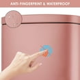 thumbnail image 2 of LAZY BUDDY 8 Gallon Step Trash Can, Stainless Steel Garbage Can with Lid & Plastic Inner Bucket for Kitchen, Living Room, Bathroom, 2 of 6