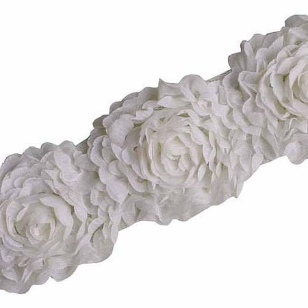 Maya Road Afternoon Tea Ribbon Flower Trim, 3" x 1 yd