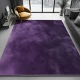 thumbnail image 2 of Washable Area Rug 2 X 3 ft for Bedroom, Simple Watercolor Background Soft Non Slip Carpet, Purple Stain Resistant Non-Shedding Rugs for Dining Room Kids Playroom Office Decor, 2 of 7