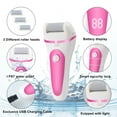 thumbnail image 7 of 13 in 1 Electric Foot Scrubber to Remove Dead Skin with 3 Roller Heads 2 Speed & Battery Display for Pedicure Kit,Pink, 7 of 7