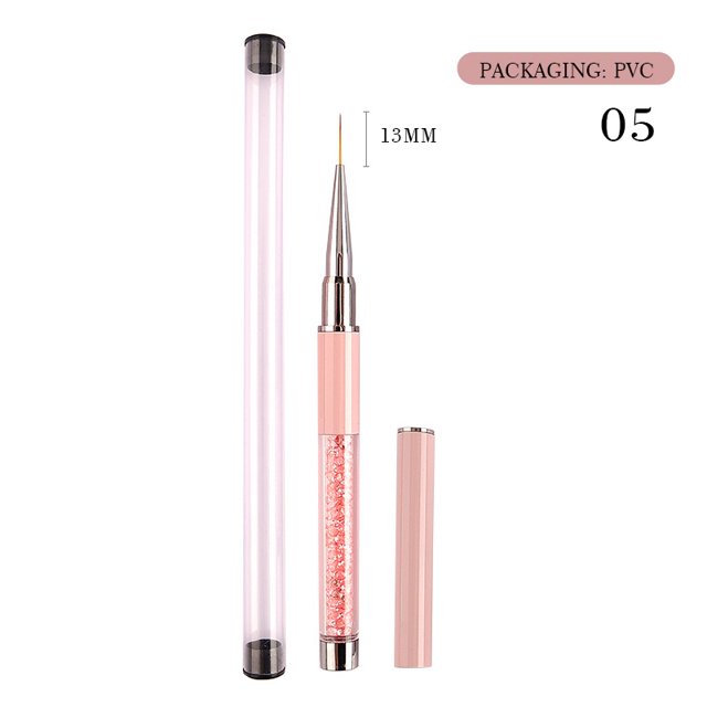 Pincel De Arte De Uñas Pluma De Rayas Flor Pintura Línea De Dibujo Cepillo Rosa Manicura Herramientas Gao Jinjia unisex