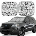 thumbnail image 1 of JUNZAN Black Footprints Pattern Car Windshield Sun Shade | Reflective Sunshade | Foldable 2-Piece Sun Shield Protect Your Car | Fits Sedans, SUVs, Hatchbacks-Small, 1 of 6