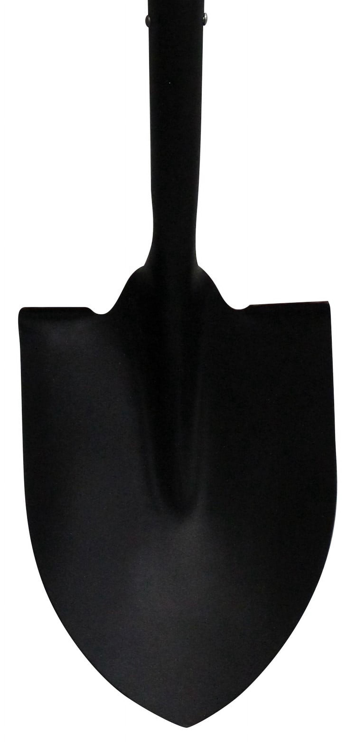 Workforce Tools Round Point Shovel - Sturdy 48” Wooden Handle - Heavy Duty 16 Gauge Steel Head
