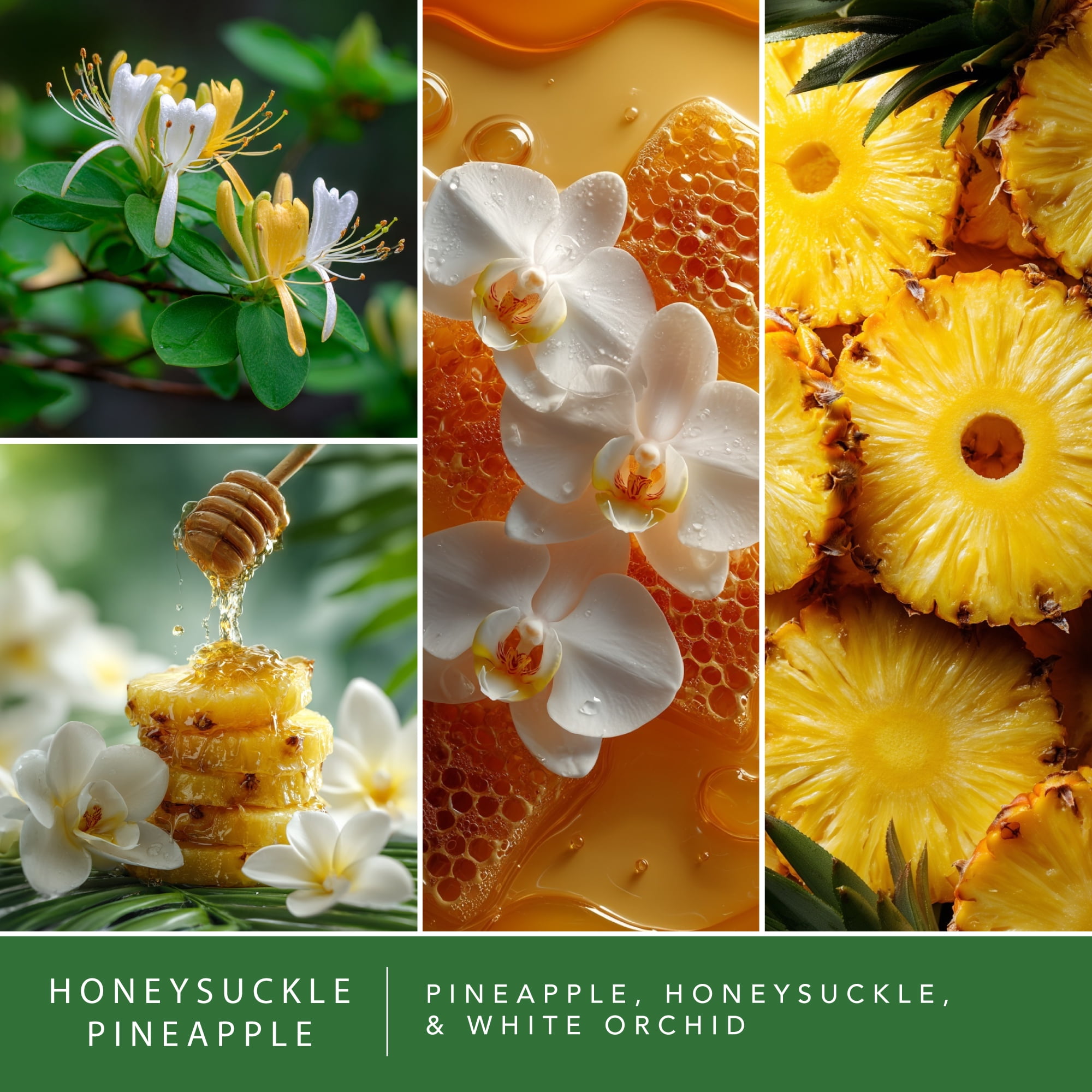 (5 pack) Honeysuckle Pineapple Scented Wax Melts, Scentsationals, 5 oz