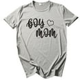 thumbnail image 3 of EQWLJWE Womens Boy Mama Sweatshirt Round Neck Pullover Tshirts Mama Life Letter Print Tops, 3 of 5