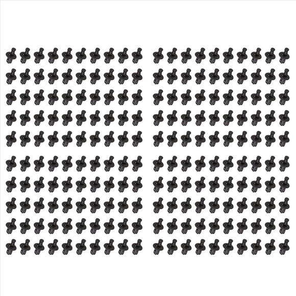 6mm X 12mm Plastic Rivets Car Push Clips 200 Pcs,200(+/-2%)x Plastic Rivet,Black