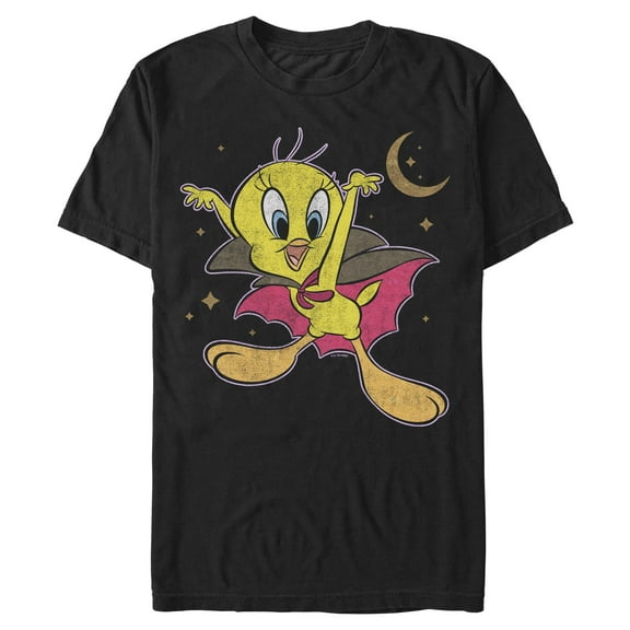 Mens Looney Tunes Mythical Dracula Cape Tweety T Shirt