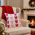 thumbnail image 7 of AuroraX Cute Throw Pillows 18x18 inch,Aesthetic Pink Bow Shaped Holiday Throw Pillow with Inserts,Home Valentines Day Farmhouse Bedroom Decor Gifts for Women Men, 7 of 7
