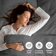 thumbnail image 5 of ROYALE LINENS - 3 Piece Twin XL Bed Sheet - Brushed Microfiber 1800 Bedding Set - 1 Fitted Sheet, 1 Flat Sheet, 1 Pillow Case - Wrinkle & Fade Resistant Luxury Twin XL Size Sheet Set (Twin XL, Grey), 5 of 10
