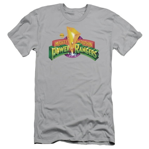 Mighty Morphin Power Rangers Mmpr Logo Mens Slim Fit Shirt