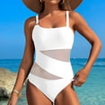 thumbnail image 5 of ANINEO 2025 Women Swimwear Solid Color Swimsuit Monokini Spaghetti Hollow Integrated Swimsuit Comfort Hawaii Summer Tropical Brazilian Beachwear, 5 of 7