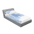 thumbnail image 3 of Ambesonne Geometric Fitted Sheet & Pillow Sham Set, Old Worn out Mosaic, Full, Pale Blue, 3 of 3