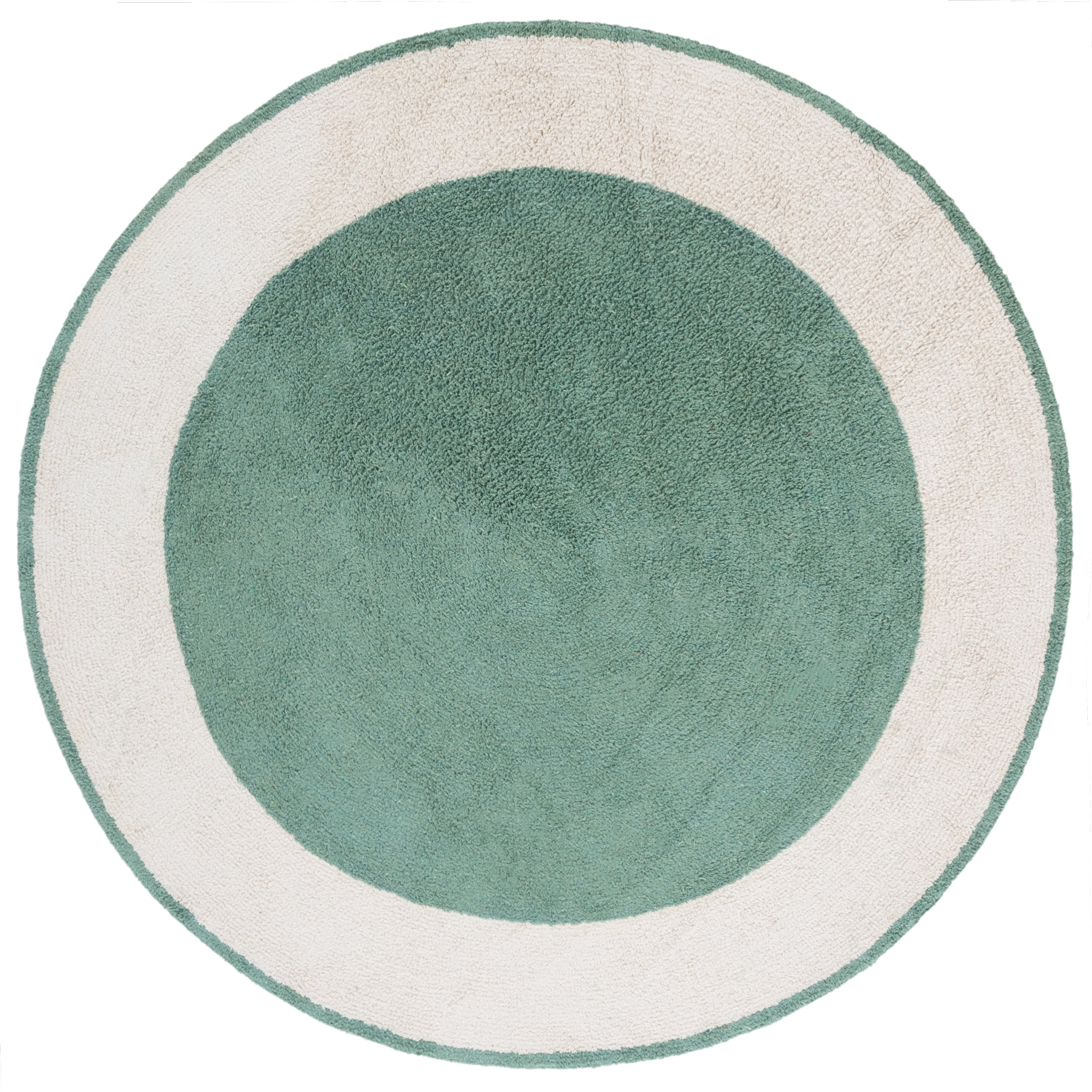 Safavieh Easy Care Anselmo Bordered Area Rug, Ivory/Green, 5' x 5' Round