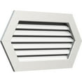 thumbnail image 2 of Ekena Millwork 18"W x 28"H Horizontal Peaked Gable Vent (23 1/2"W x 33"H Frame Size) Functional, PVC Gable Vent with 1" x 4" Flat Trim Frame, 2 of 14