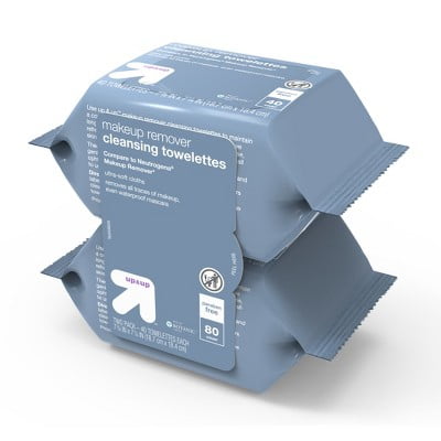 UP & UP Makeup Remover Facial Cleanser Twin Pack - 80ct Parabens Free