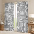 thumbnail image 2 of Castle Fairy Teens Adults Hippie Tribal Geometric Black Out Curtains,Bohemian Abstract Geometric Curtains Pack of 2 (42x63 Each),Boho Theme Bedroom Curtains,Luxury Bedroom Decor, 2 of 6