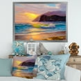 thumbnail image 3 of Designart 'Sunrise Glow On The Sea Waves V' Nautical & Coastal Framed Art Print, 3 of 4
