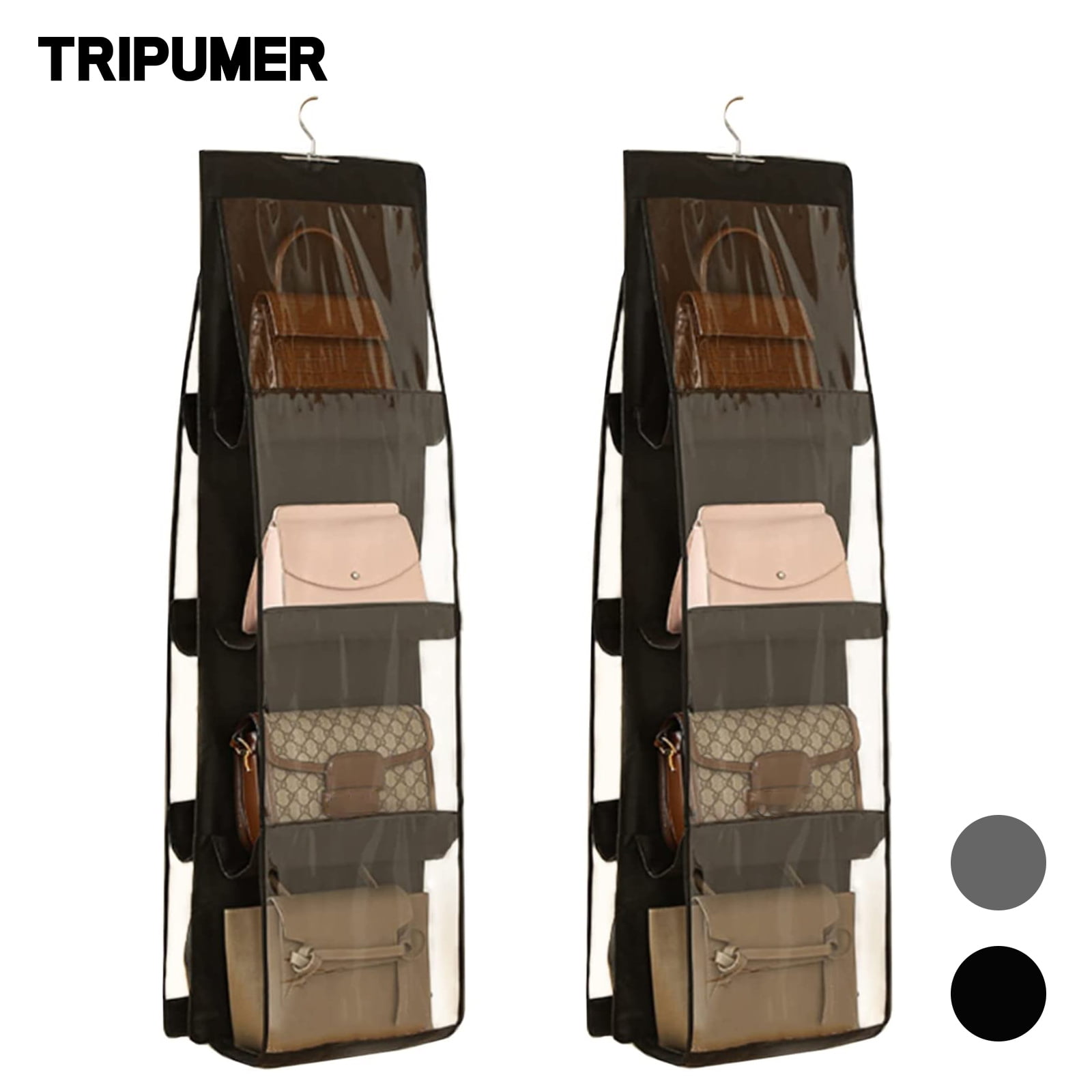 Tripumer Bag Hanging Bag 8 Pockets Foldable Handbag Organizer Double ...