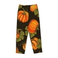 thumbnail image 4 of Sigee Orange Pumpkin Print Women's Soft Pajama Pants - Breathable and Comfortable Lounge Sleep Bottoms with Elastic Waistband and Pockets-Large, 4 of 9