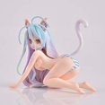 thumbnail image 2 of Figura de acción de anime de moda Liberation No Game No Life Cat Ear Girl Shiro Traje de baño Bikini Agachado Ver 7 cm, Conejo blanco sirviente arrodillado animación marco periférico adornos, 2 of 5